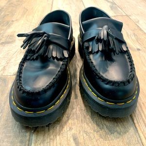 Dr Marten Adrian Bex smooth tassel black loafers
